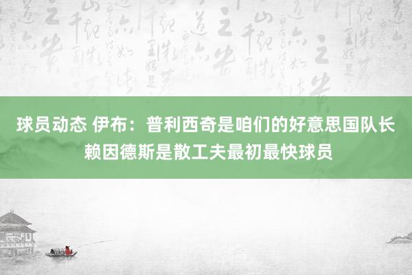 球员动态 伊布：普利西奇是咱们的好意思国队长 赖因德斯是散工夫最初最快球员