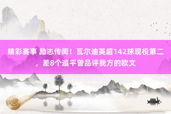 精彩赛事 励志传闻！瓦尔迪英超142球现役第二，差8个追平曾品评我方的欧文