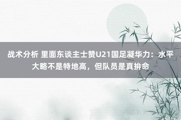 战术分析 里面东谈主士赞U21国足凝华力：水平大略不是特地高，但队员是真拚命